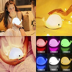 Whale 5 Colour Night Light: gifts for whale lovers 